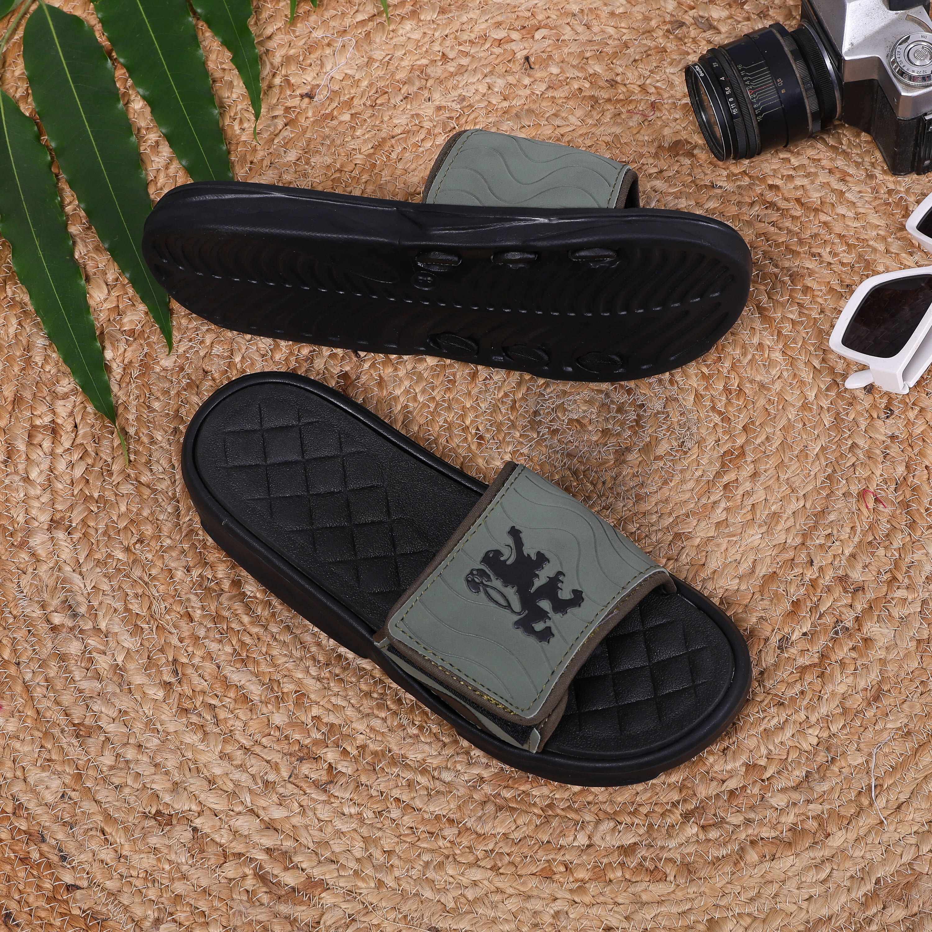    			Style Height Green Men's Slide Flip Flop