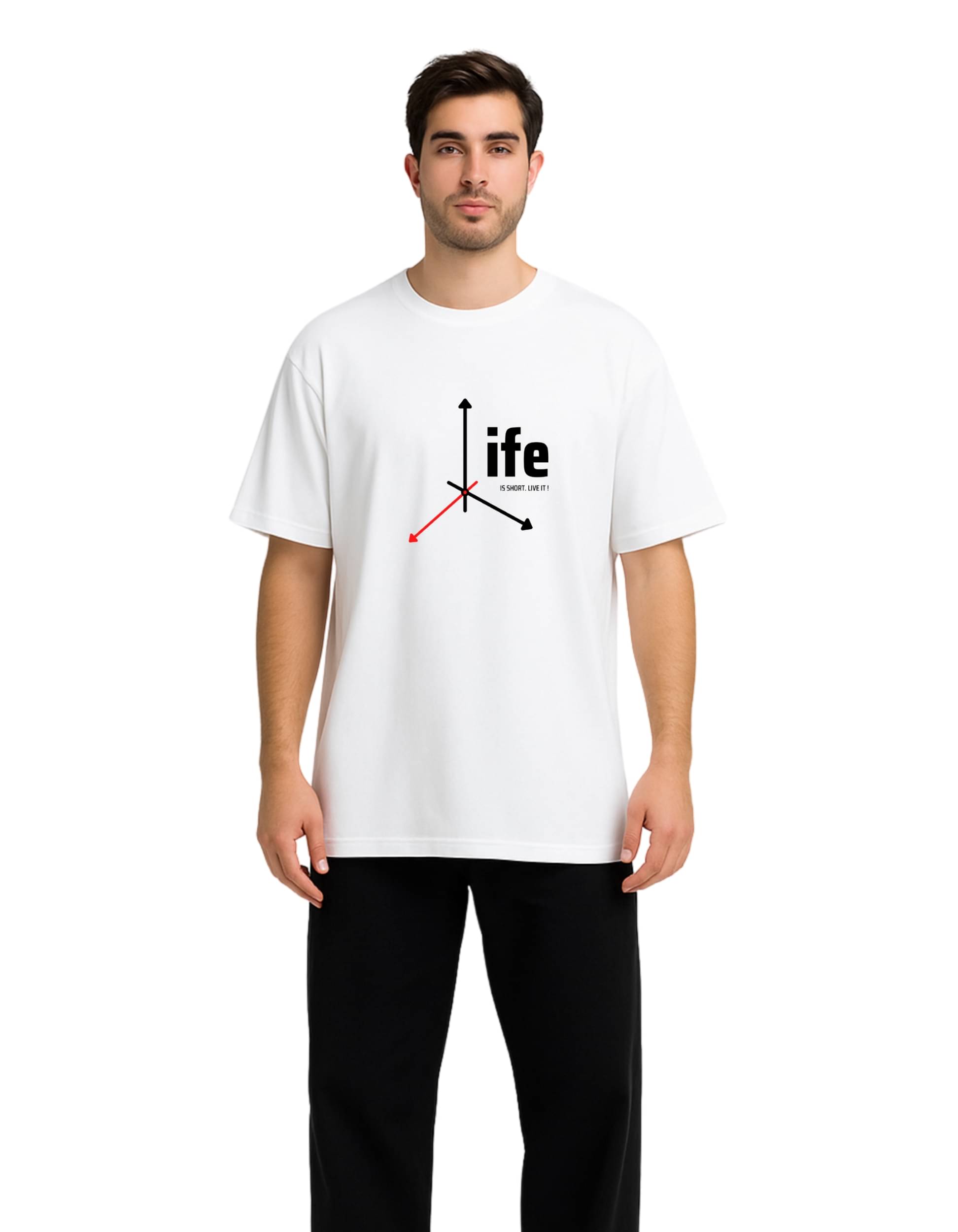 Style Shadow Men Cotton Oversized Fit Printed T-Shirt ( White ) Style Shadow Men Cotton Oversized Fit Printed T-Shirt ( White )