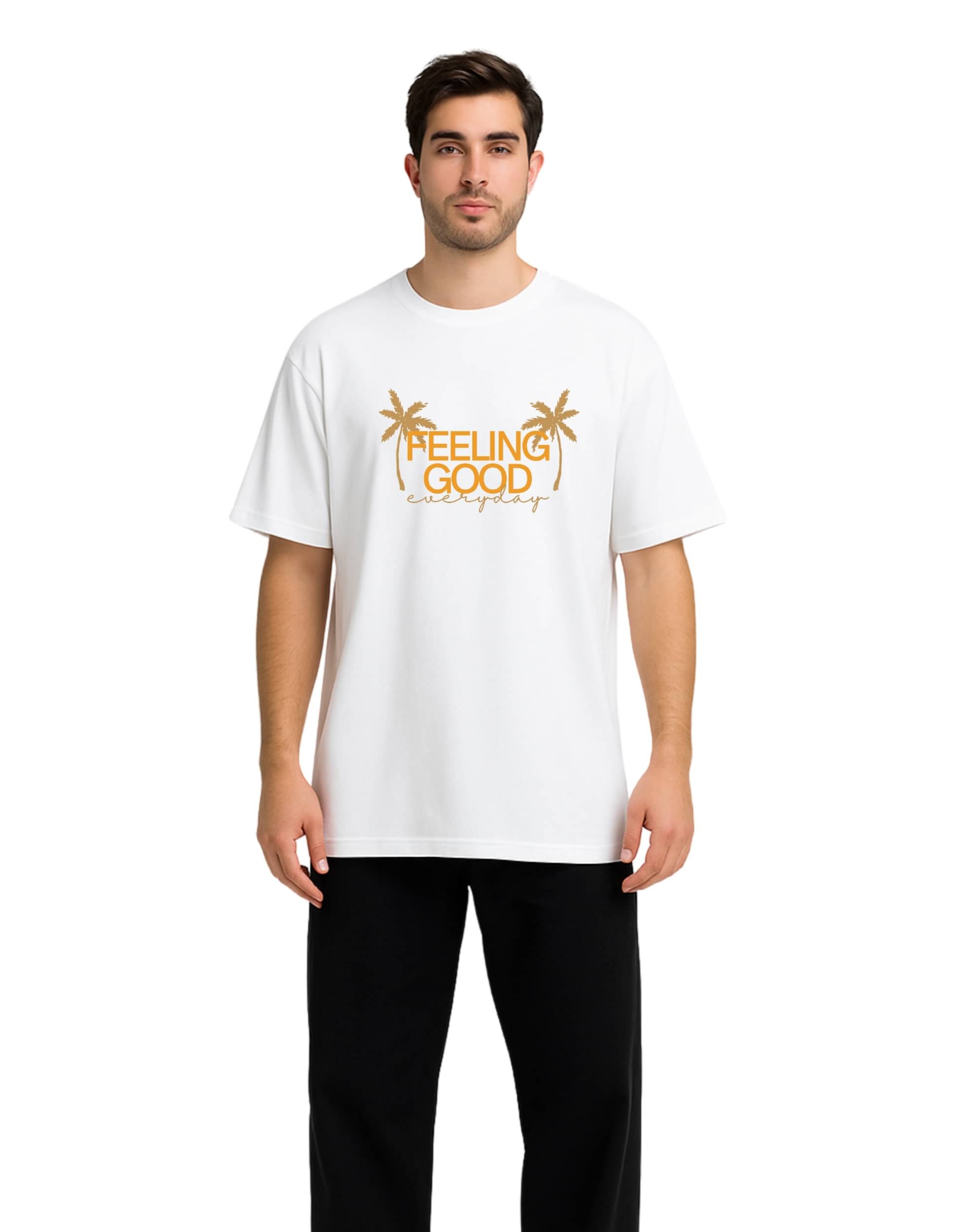     			Style Shadow Men Cotton Oversized Fit Printed T-Shirt ( White )