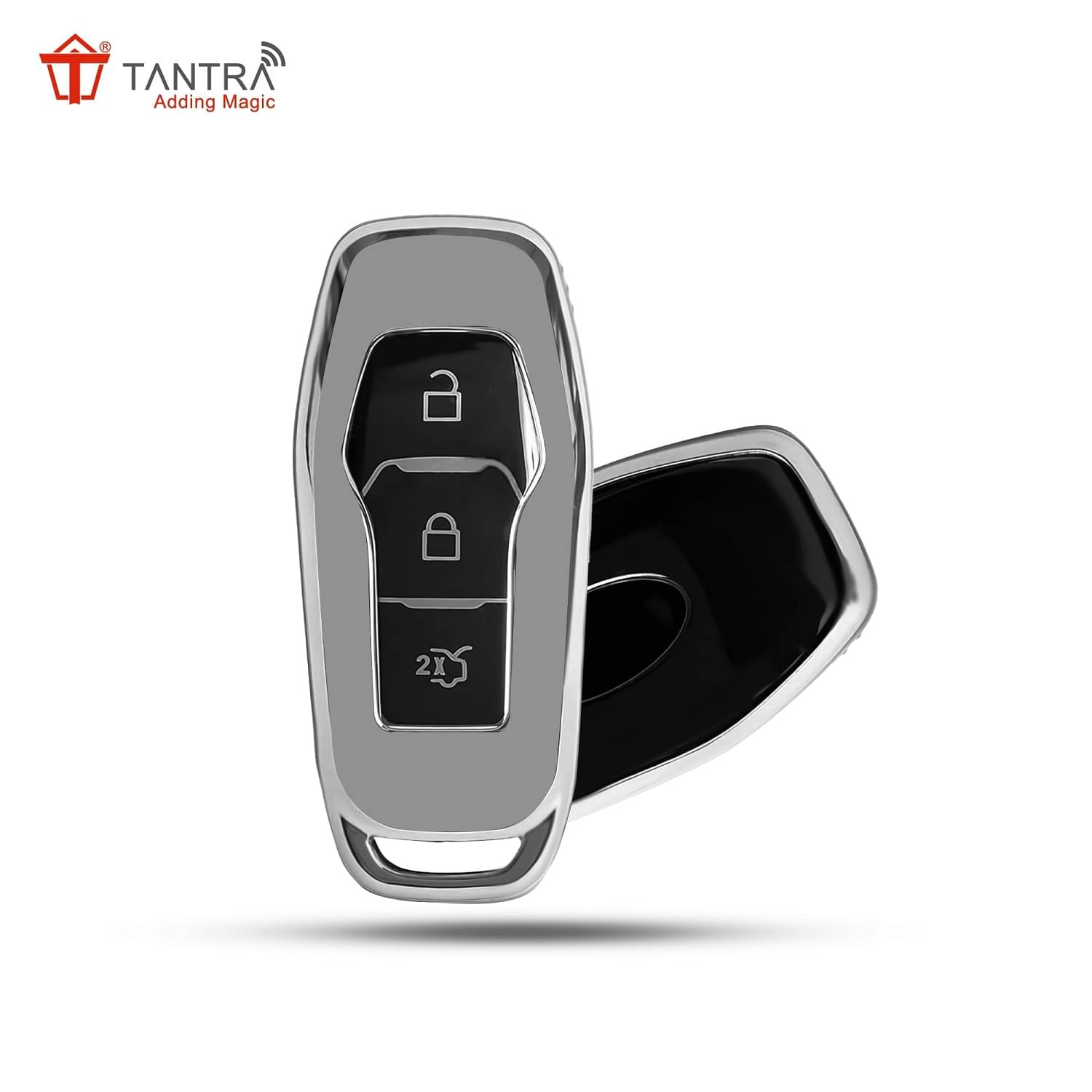 TANTRA TPU Key Cover Compatible with Endeavour, Figo Aspire, Freestyle 3 Button Flip Key (Grey) TANTRA TPU Key Cover Compatible with Endeavour, Figo Aspire, Freestyle 3 Button Flip Key (Grey)
