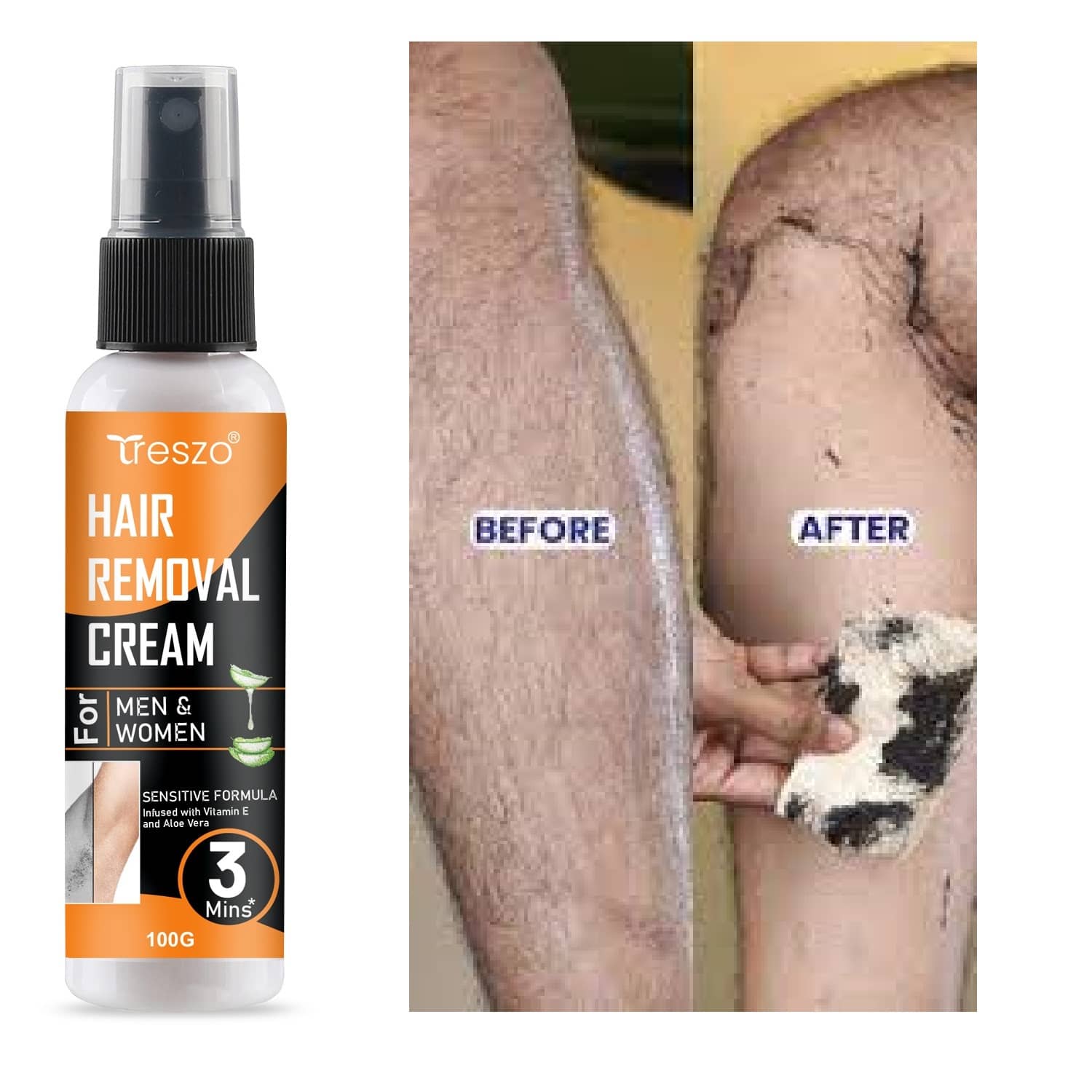 Treszo Natural Hair Removal Hair Removal Creams for Men & Women 100 ( Pack of 1 )