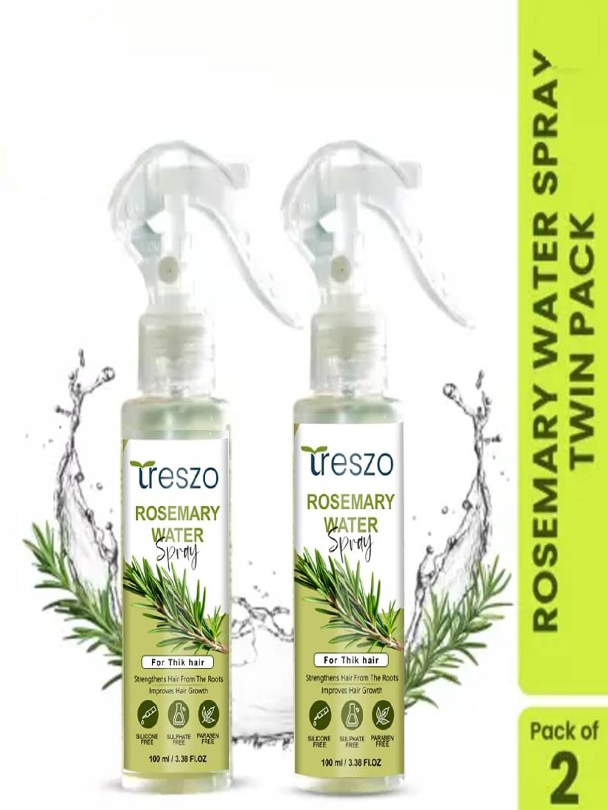 Treszo Rosemary Hair Growth Hair Serum 100 mL Pack of 2