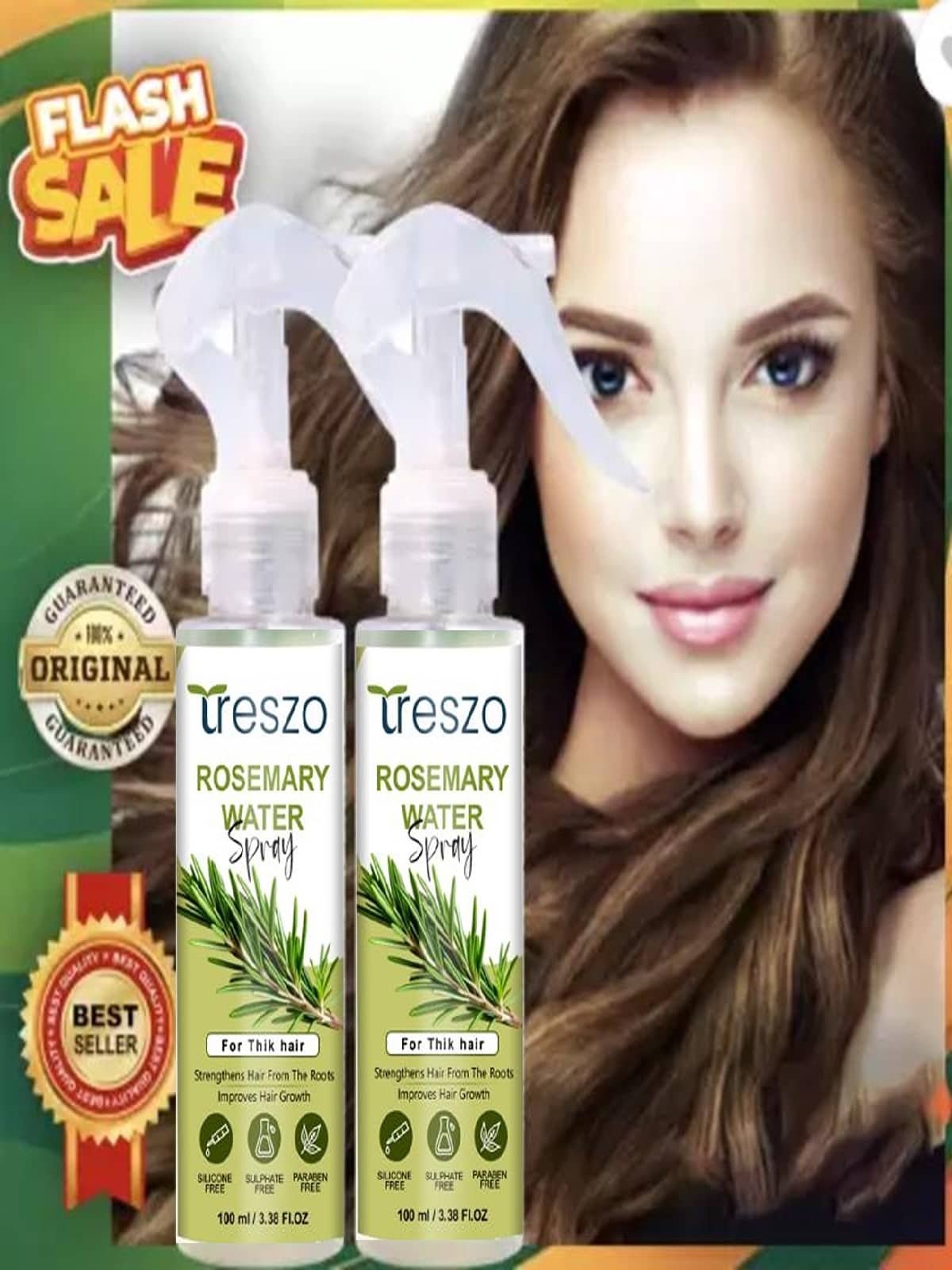 Treszo Rosemary Hair Growth Hair Serum 100 mL Pack of 2