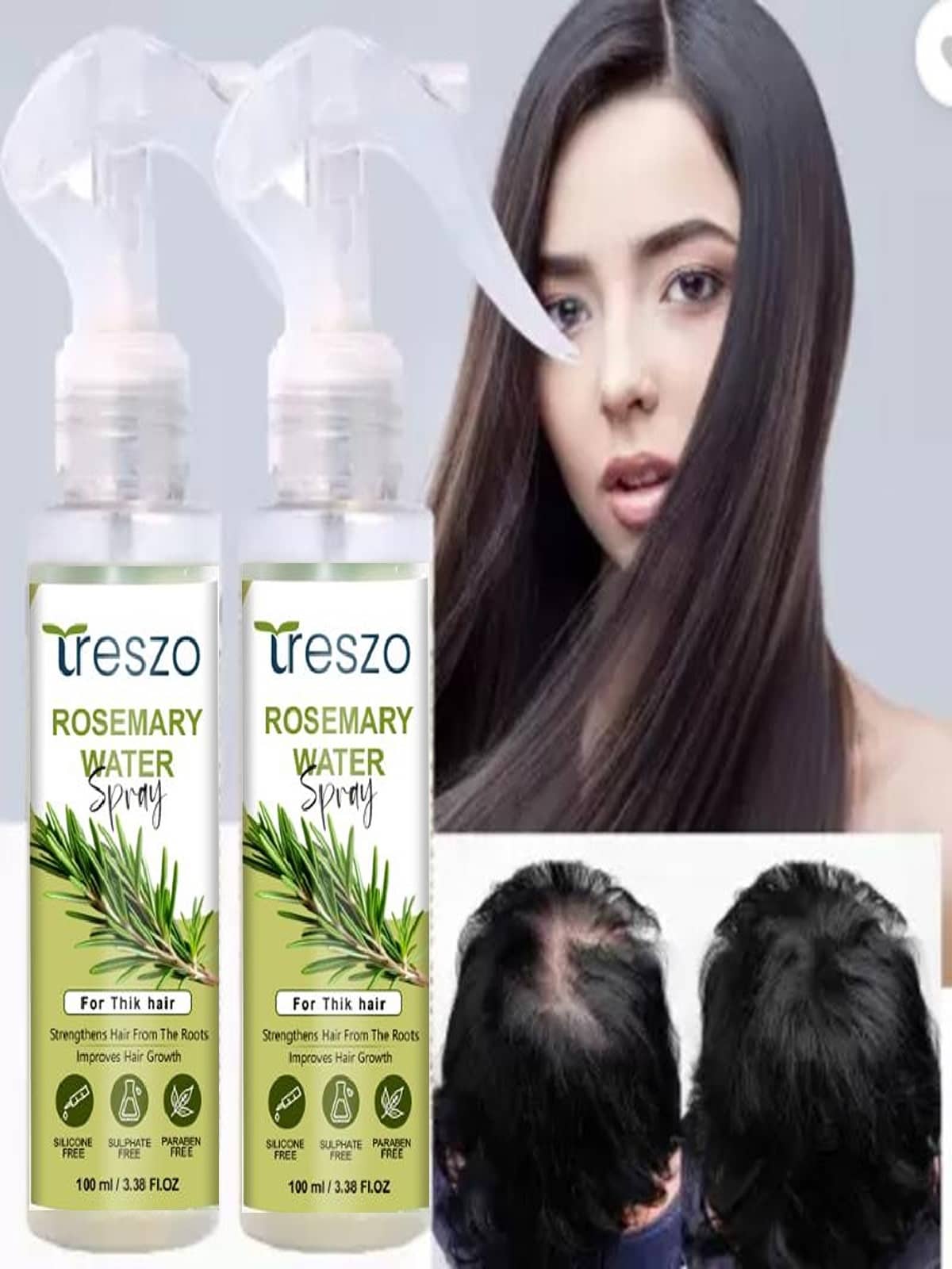 Treszo Rosemary Hair Growth Hair Serum 100 mL Pack of 2