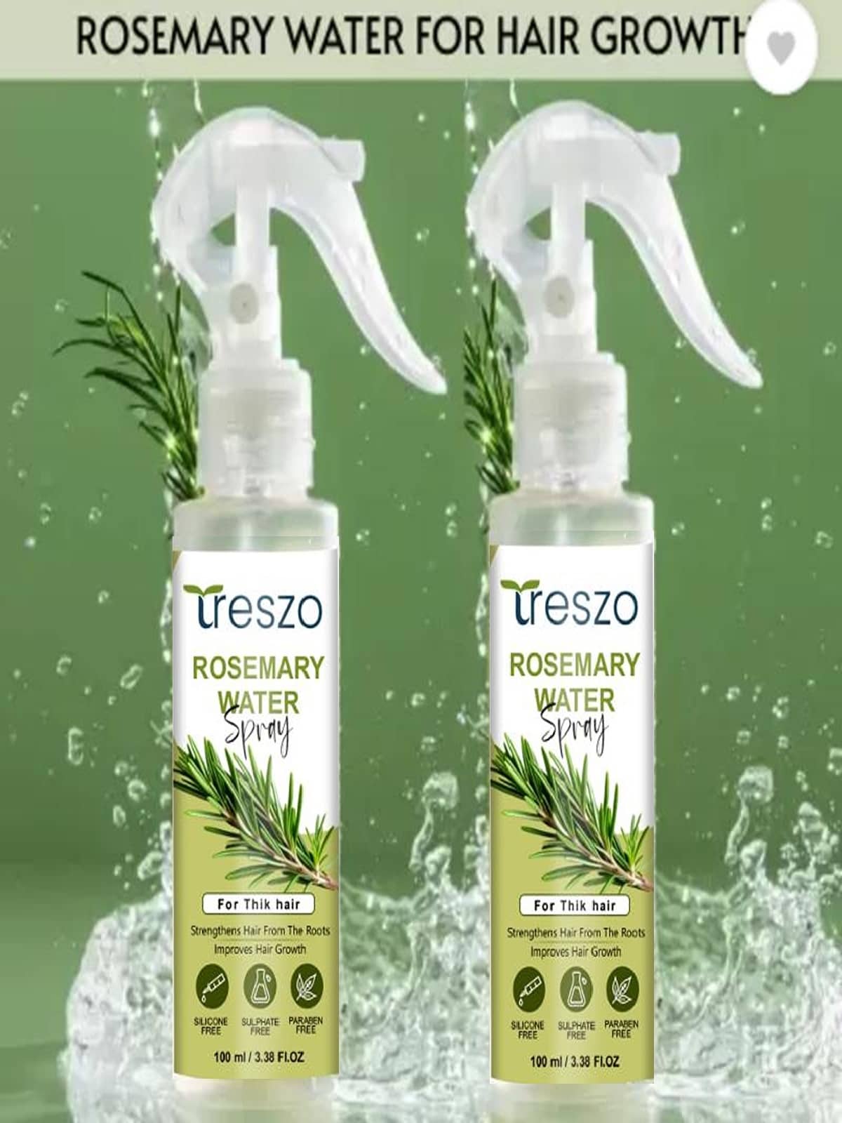 Treszo Rosemary Hair Growth Hair Serum 100 mL Pack of 2