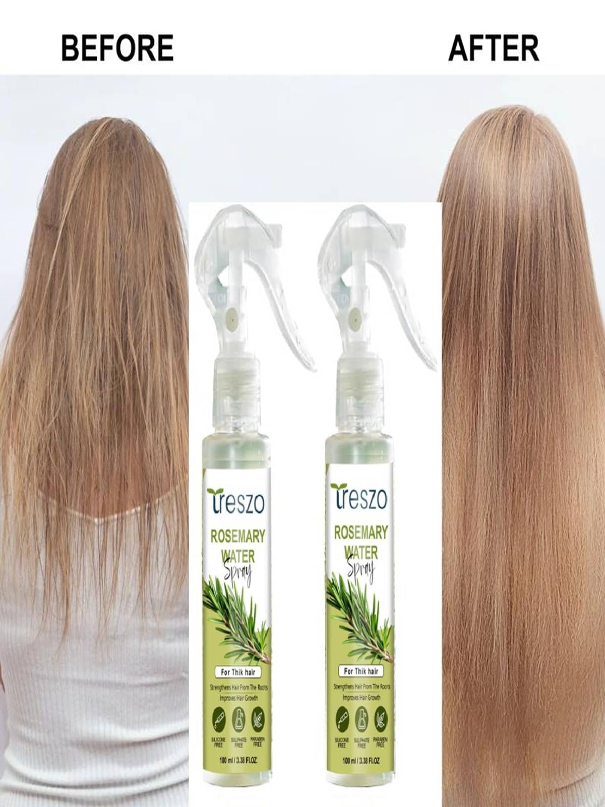 Treszo Rosemary Hair Growth Hair Serum 100 mL Pack of 2