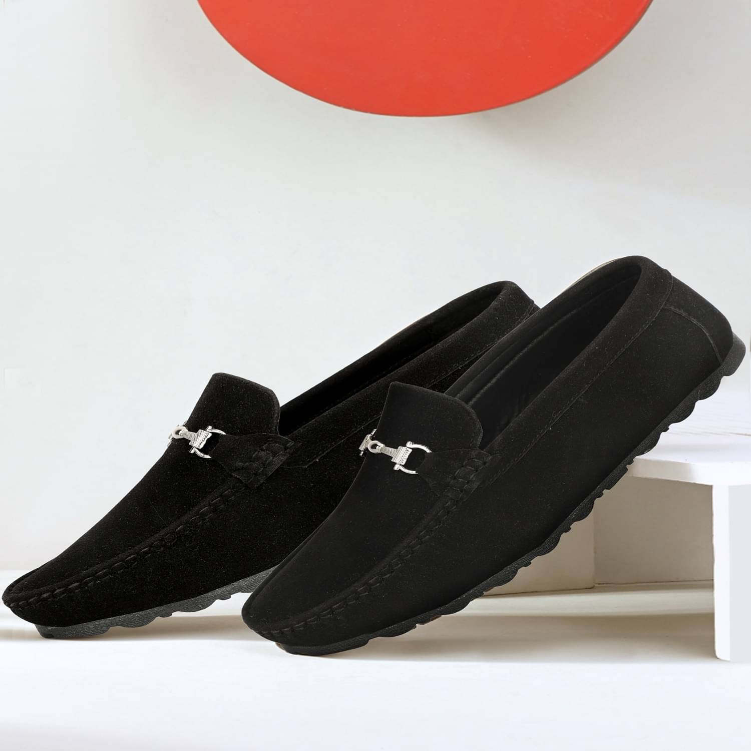     			Trotus Black Men's Slip on