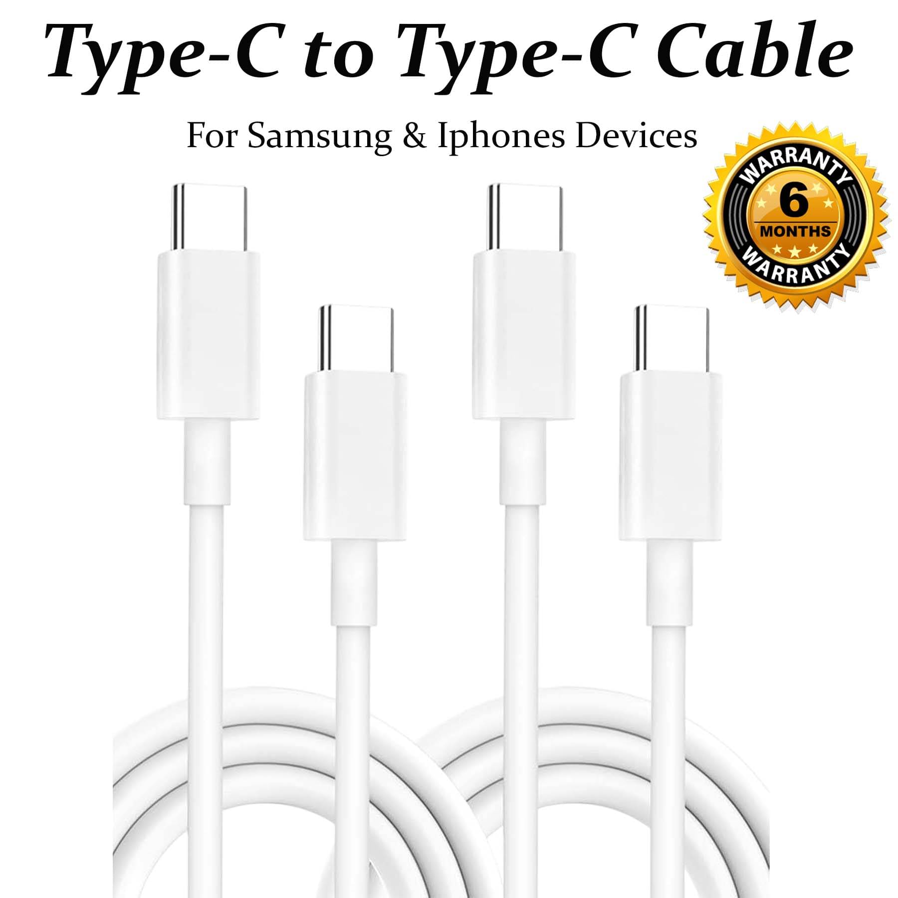     			U7 USB Type-C to Type-C Charging Cable, Fast Charge & Data Sync, Fast Charging Cable for Sam-sung, I-phone and All Compatible Devices