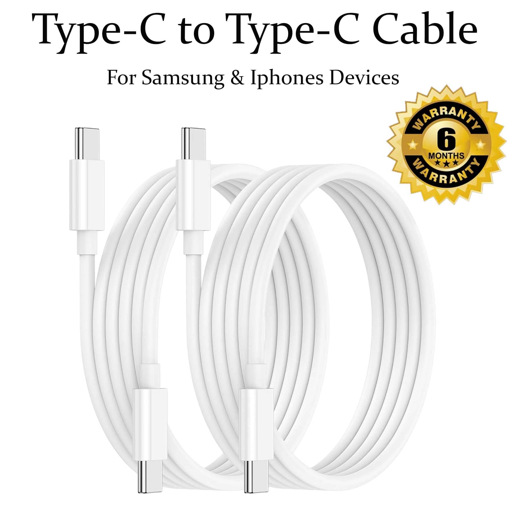     			U7 USB Type-C to Type-C Charging Cable, Fast Charge & Data Sync, Fast Charging Cable for Sam-sung & I-phone Devices, Android & Others