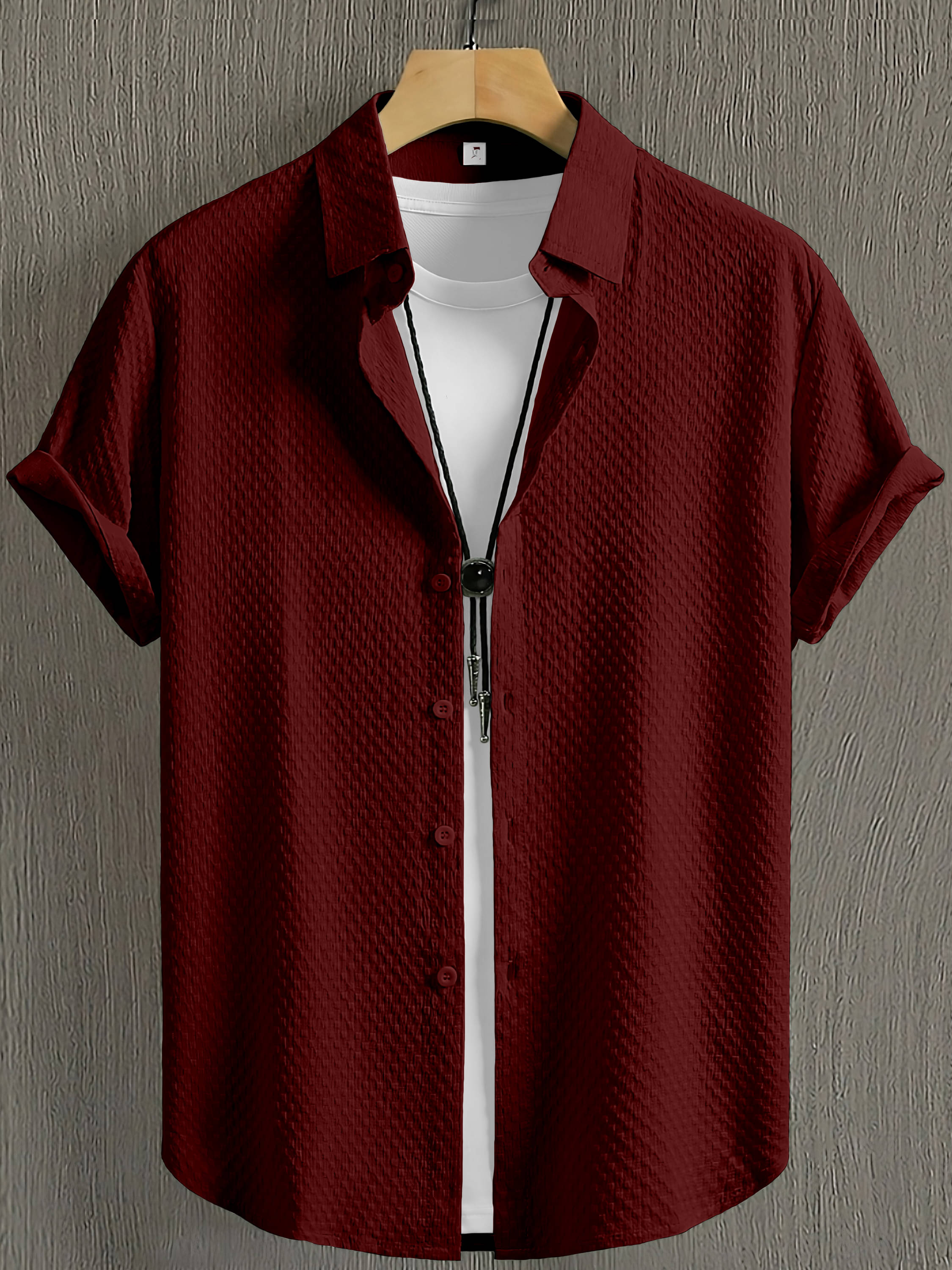 WEBRIC Cotton Blend Regular Fit Solids Half Sleeves Men's Casual Shirt - Maroon ( Pack of 1 ) WEBRIC Cotton Blend Regular Fit Solids Half Sleeves Men's Casual Shirt - Maroon ( Pack of 1 )