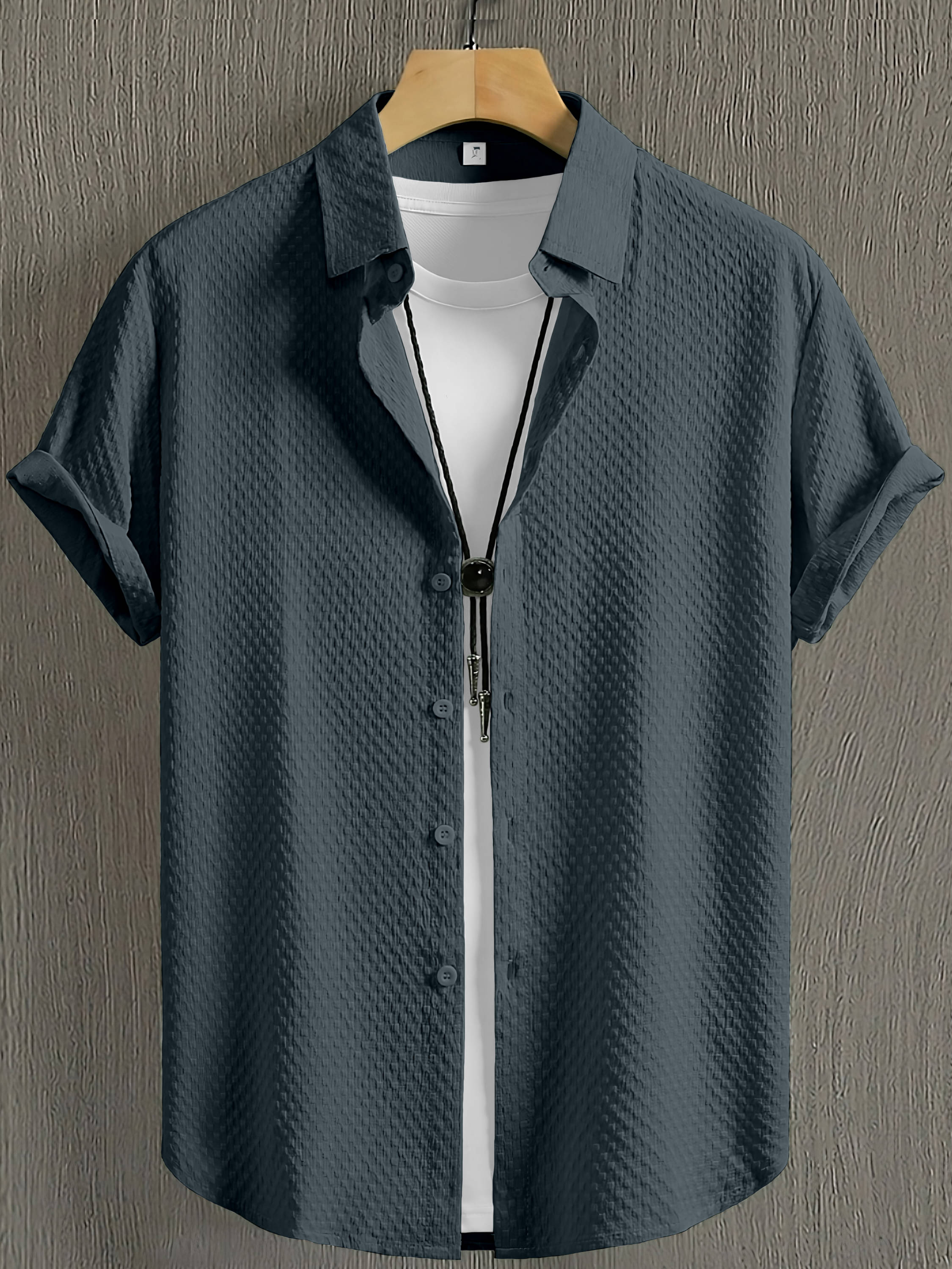 WEBRIC Cotton Blend Regular Fit Solids Half Sleeves Men's Casual Shirt - Grey ( Pack of 1 ) WEBRIC Cotton Blend Regular Fit Solids Half Sleeves Men's Casual Shirt - Grey ( Pack of 1 )