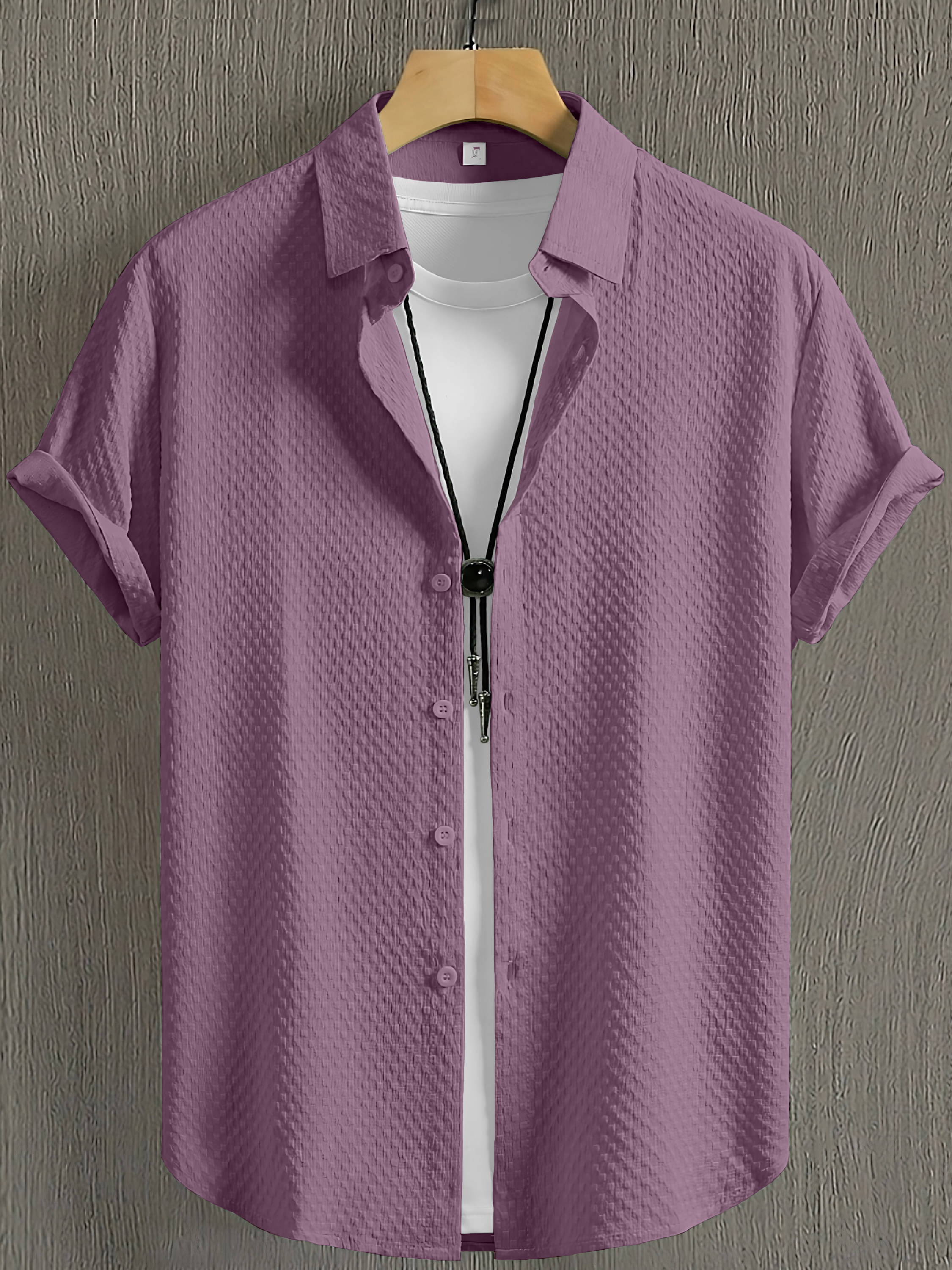     			WEBRIC Cotton Blend Regular Fit Solids Half Sleeves Men's Casual Shirt - Pink ( Pack of 1 )