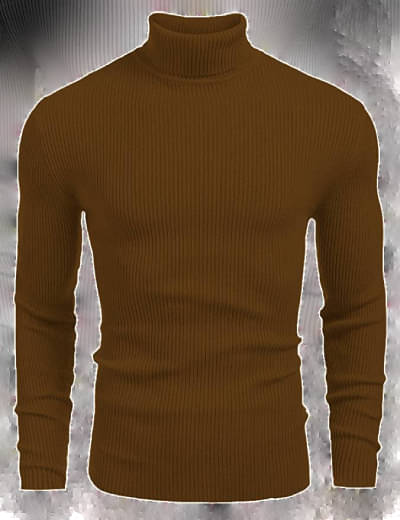     			fashlook Woollen High Neck Men's Sweatshirt - Brown ( Pack of 1 )