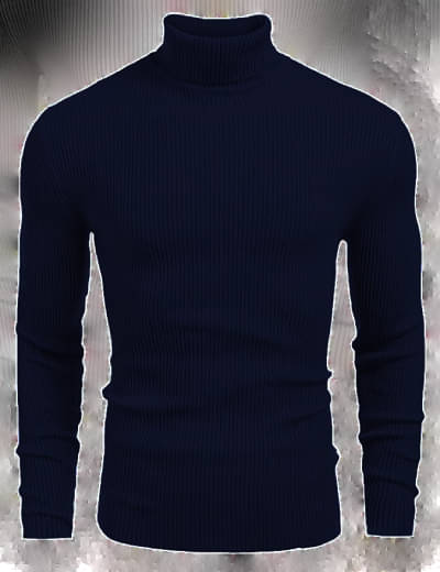     			fashlook Woollen High Neck Men's Sweatshirt - Navy ( Pack of 1 )