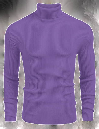     			fashlook Woollen High Neck Men's Sweatshirt - Purple ( Pack of 1 )