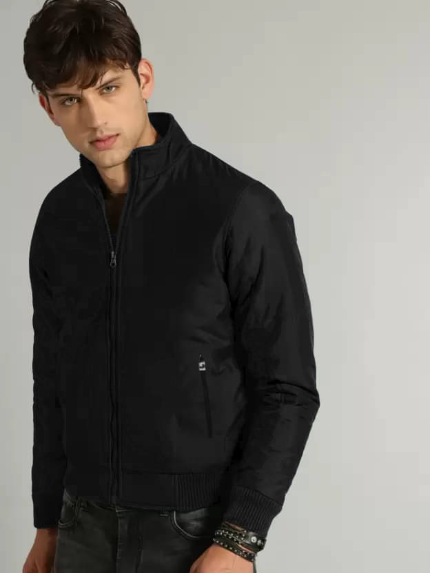 freaks Polyester Men's Biker Jacket - Black ( Pack of 1 ) freaks Polyester Men's Biker Jacket - Black ( Pack of 1 )