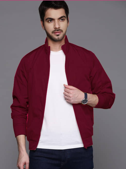 freaks Polyester Men's Biker Jacket - Maroon ( Pack of 1 ) freaks Polyester Men's Biker Jacket - Maroon ( Pack of 1 )