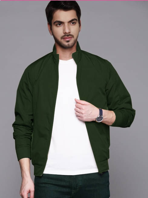 freaks Polyester Men's Biker Jacket - Dark Green ( Pack of 1 ) freaks Polyester Men's Biker Jacket - Dark Green ( Pack of 1 )