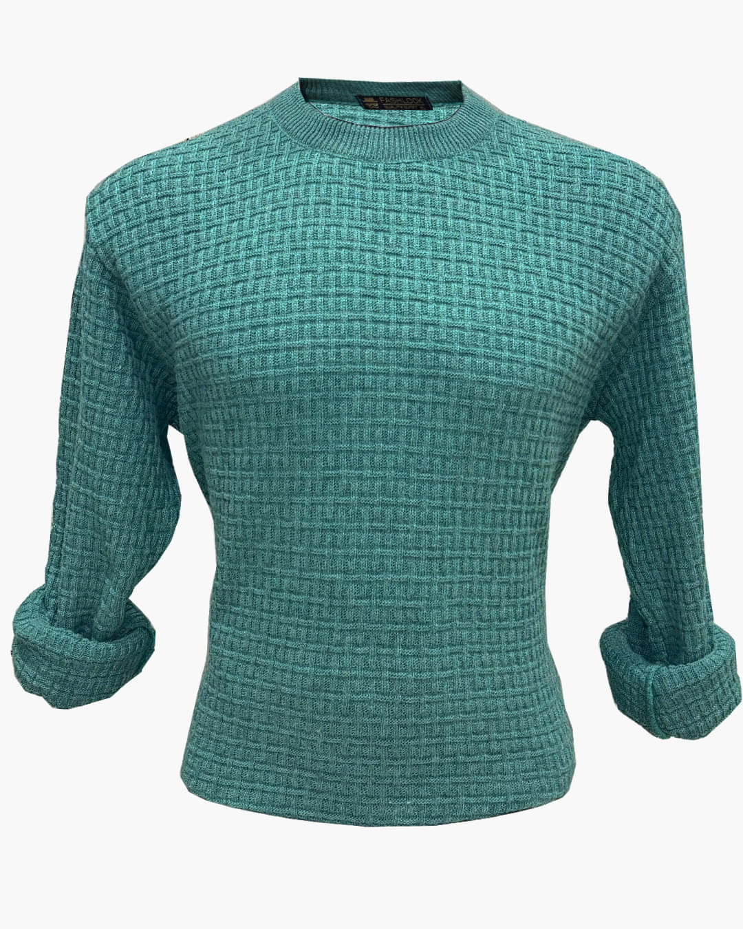     			freaks Woollen Blend Round Neck Men's Full Sleeves Pullover Sweater - Sea Green ( Pack of 1 )