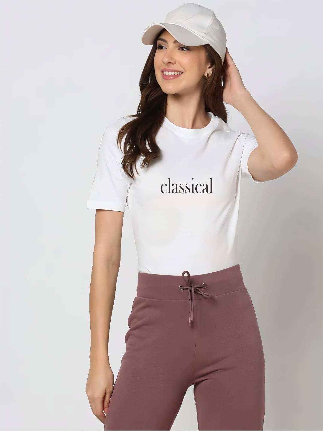 hesha Women Cotton Printed Regular Fit Round Neck T-Shirt ( White ) hesha Women Cotton Printed Regular Fit Round Neck T-Shirt ( White )