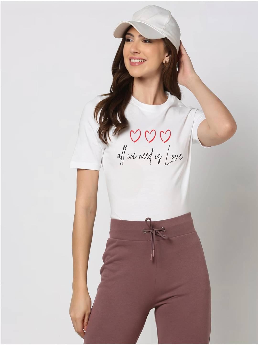 hesha Women Cotton Printed Regular Fit Round Neck T-Shirt ( White ) hesha Women Cotton Printed Regular Fit Round Neck T-Shirt ( White )