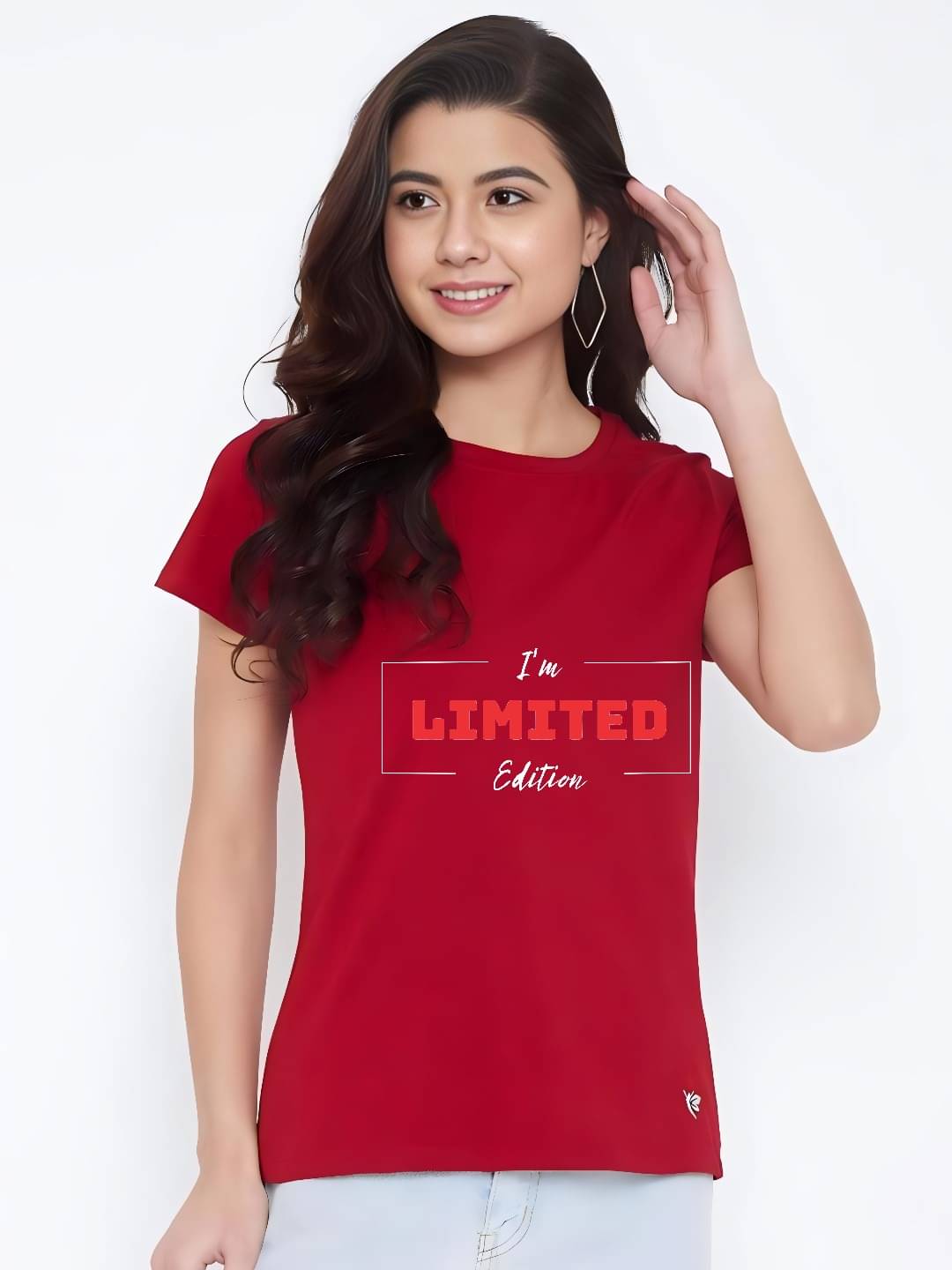 hesha Women Cotton Printed Regular Fit Round Neck T-Shirt ( Red ) hesha Women Cotton Printed Regular Fit Round Neck T-Shirt ( Red )