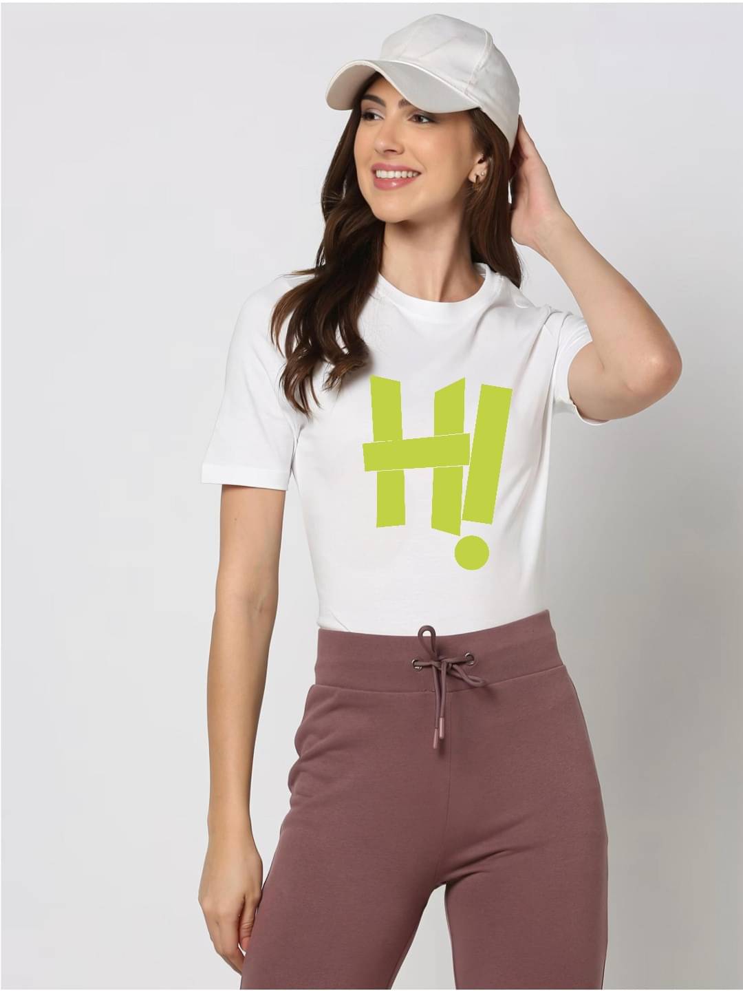     			hesha Women Cotton Printed Regular Fit Round Neck T-Shirt ( White )