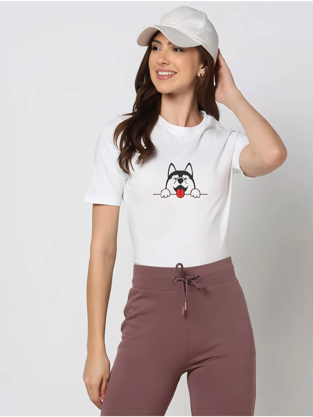hesha Women Cotton Printed Regular Fit Round Neck T-Shirt ( White ) hesha Women Cotton Printed Regular Fit Round Neck T-Shirt ( White )
