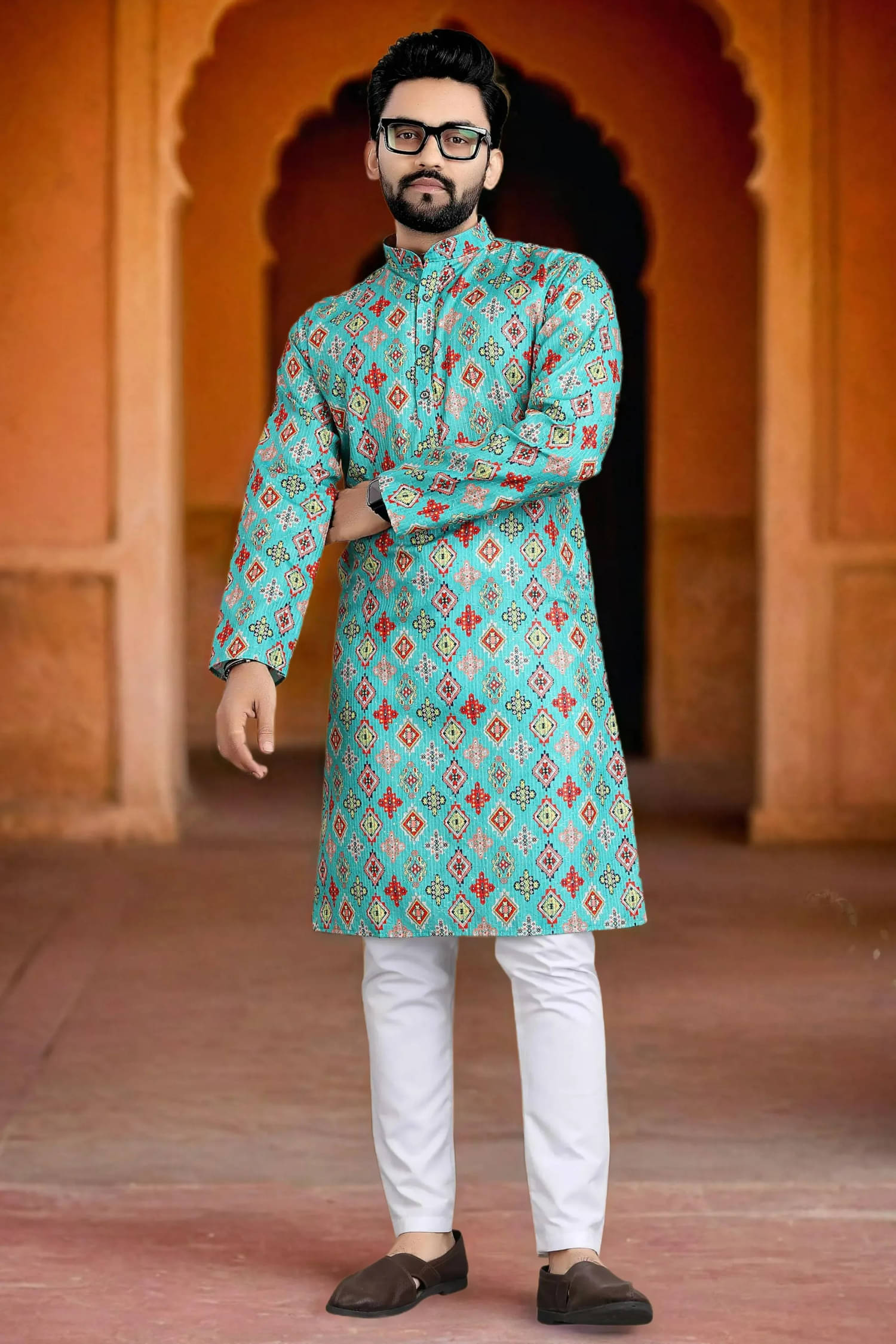 shree creation Light Green Cotton Regular Fit Men's Kurta Pyjama Set ( Pack of 1 ) shree creation Light Green Cotton Regular Fit Men's Kurta Pyjama Set ( Pack of 1 )
