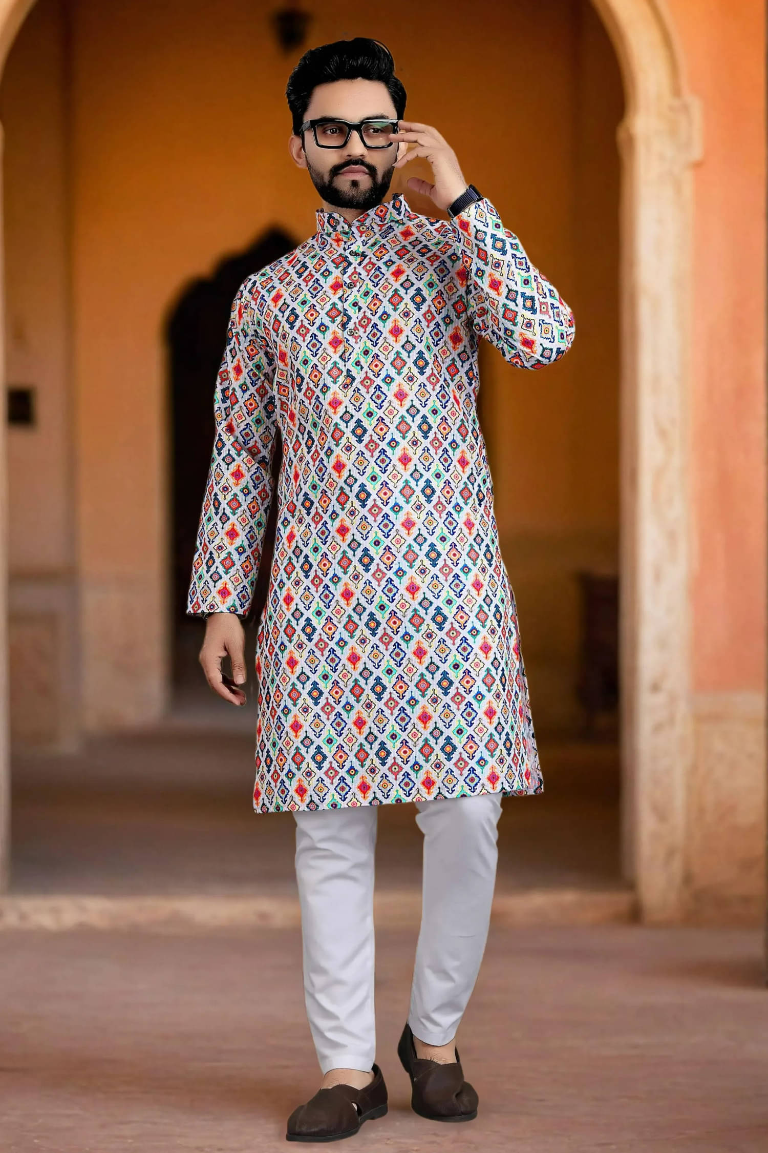shree creation Multicolor Cotton Regular Fit Men's Kurta Pyjama Set ( Pack of 1 ) shree creation Multicolor Cotton Regular Fit Men's Kurta Pyjama Set ( Pack of 1 )