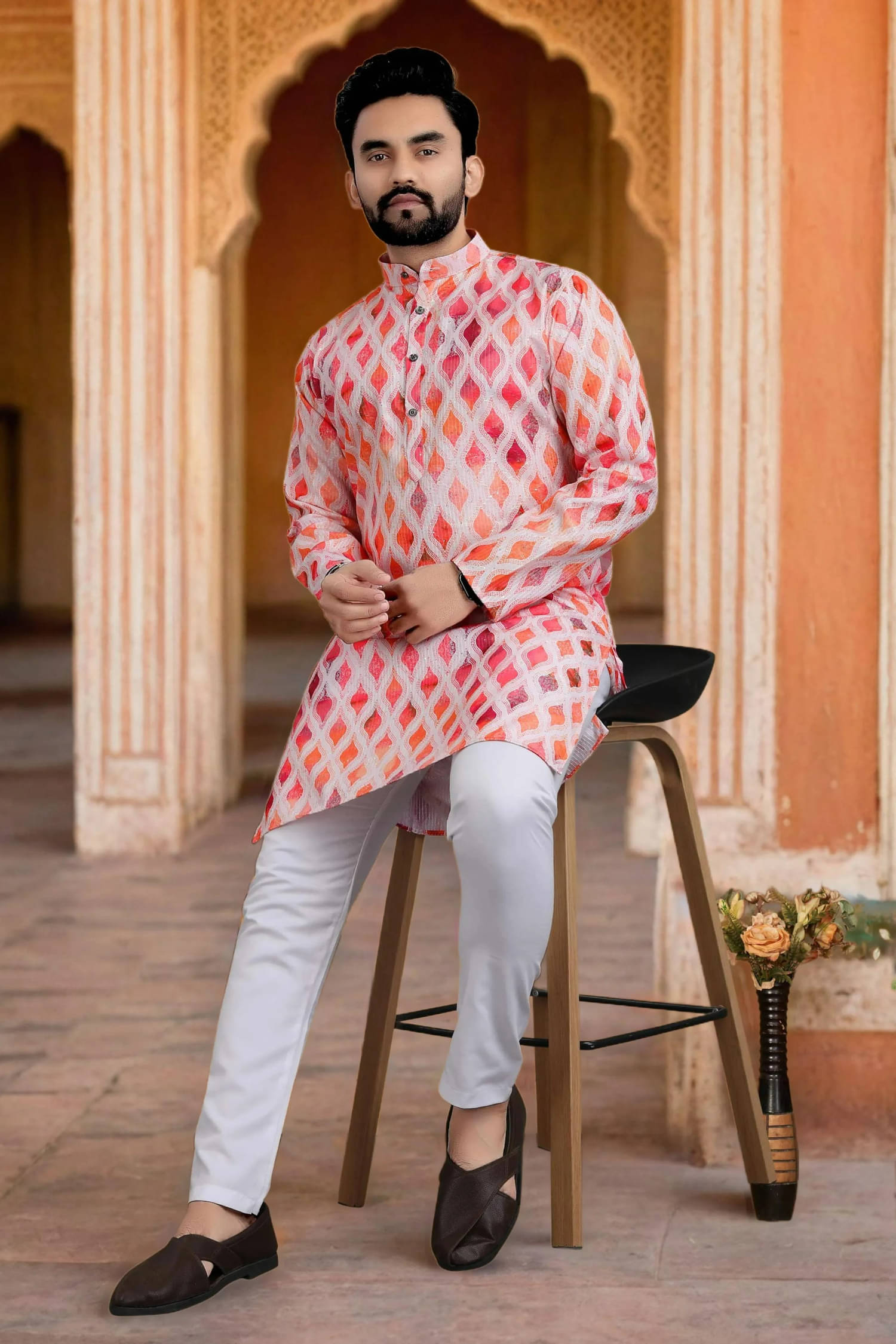 shree creation Red Cotton Regular Fit Men's Kurta Pyjama Set ( Pack of 1 ) shree creation Red Cotton Regular Fit Men's Kurta Pyjama Set ( Pack of 1 )