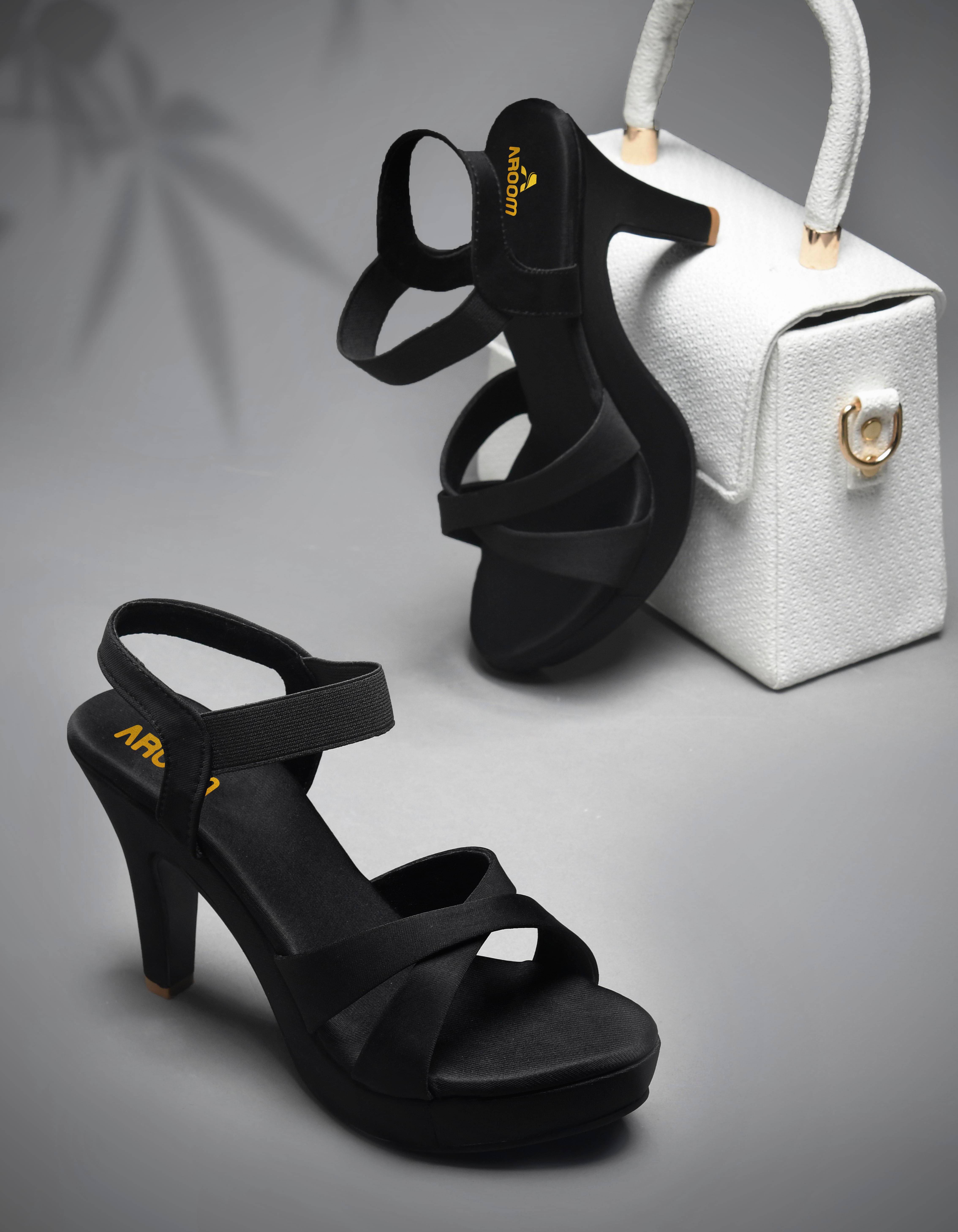Aroom Black Women's Sandal Heels Aroom Black Women's Sandal Heels