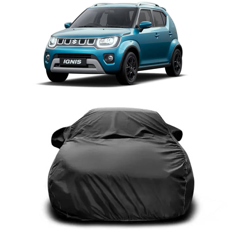 DUFFEL Car Body Cover for Maruti Ignis Without Mirror Poacket (Pack of1, Black) DUFFEL Car Body Cover for Maruti Ignis Without Mirror Poacket (Pack of1, Black)