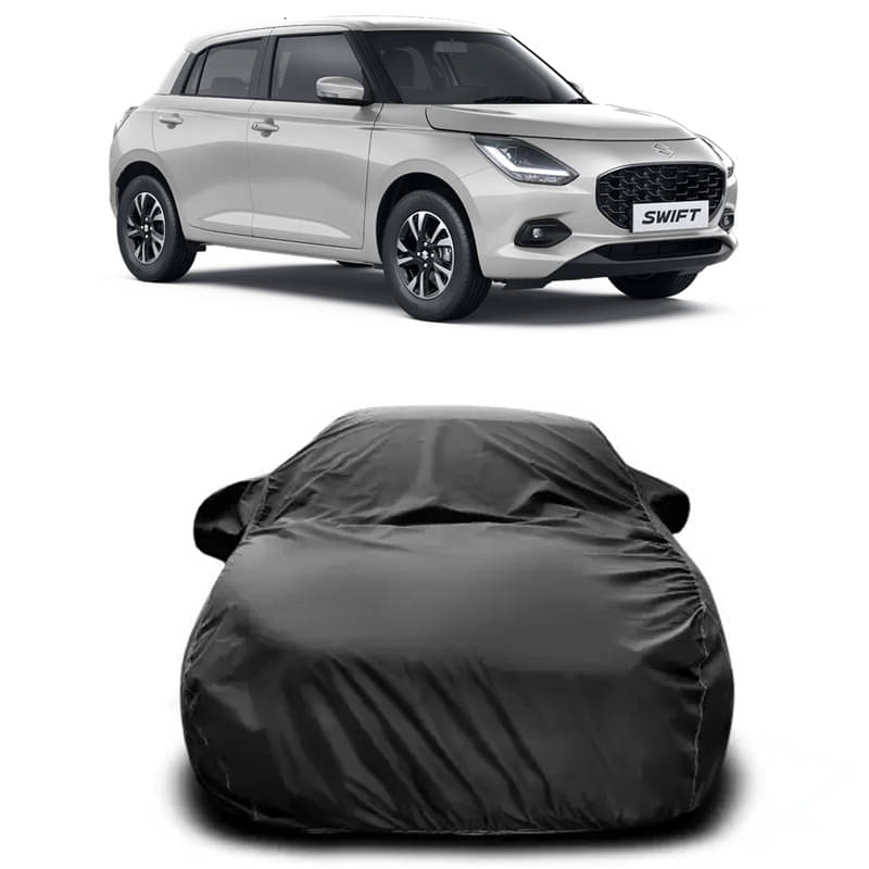 DUFFEL Car Body Cover for Maruti New Swift Without Mirror Poacket (Pack of1, Black) DUFFEL Car Body Cover for Maruti New Swift Without Mirror Poacket (Pack of1, Black)
