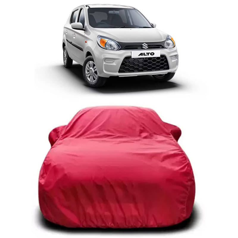 DUFFEL Car Body Cover for Maruti Alto 800 Without Mirror Poacket (Pack of1, Maroon) DUFFEL Car Body Cover for Maruti Alto 800 Without Mirror Poacket (Pack of1, Maroon)
