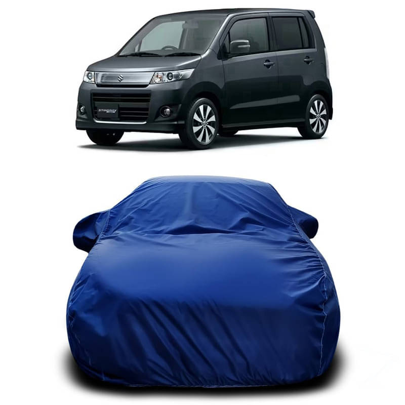     			DUFFEL Car Body Cover for Maruti Wagon R Stingray  Without Mirror Poacket (Pack of1, Blue)