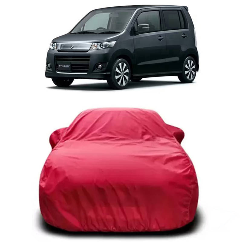     			DUFFEL Car Body Cover for Maruti Wagon R Stingray  Without Mirror Poacket (Pack of1, Maroon)