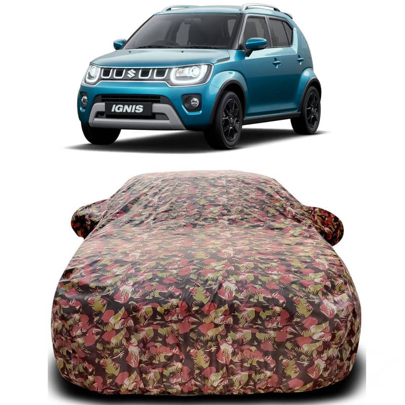 DUFFEL Car Body Cover for Maruti Ignis Without Mirror Poacket (Pack of1, Multicolour)     			DUFFEL Car Body Cover for Maruti Ignis Without Mirror Poacket (Pack of1, Multicolour)