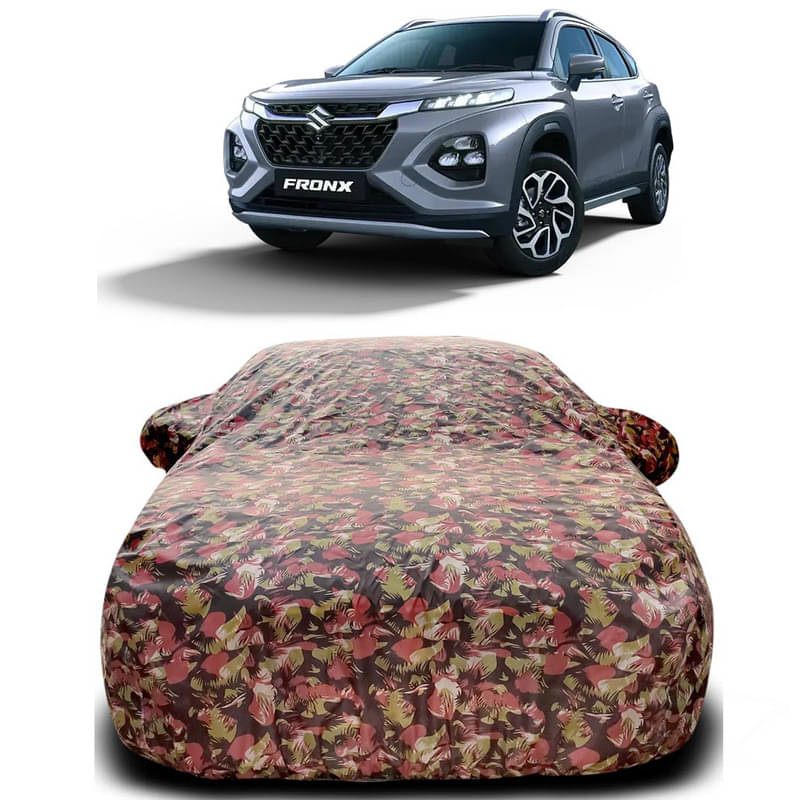 DUFFEL Car Body Cover for Maruti Fronx Without Mirror Poacket (Pack of1, Multicolour) DUFFEL Car Body Cover for Maruti Fronx Without Mirror Poacket (Pack of1, Multicolour)
