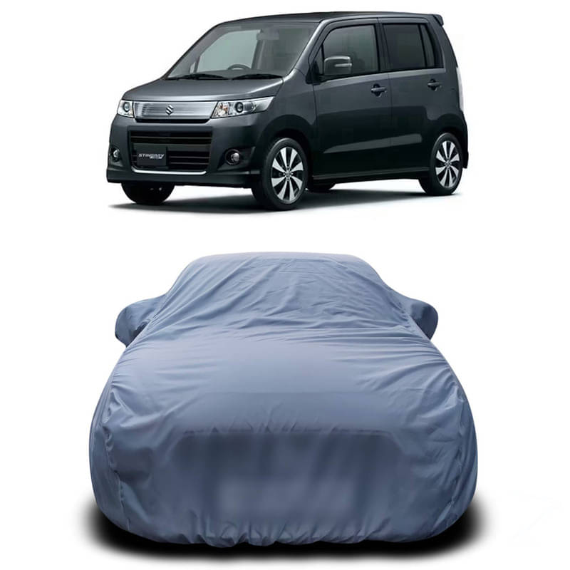     			DUFFEL Car Body Cover for Maruti Wagon R Stingray  Without Mirror Poacket (Pack of1, Grey)