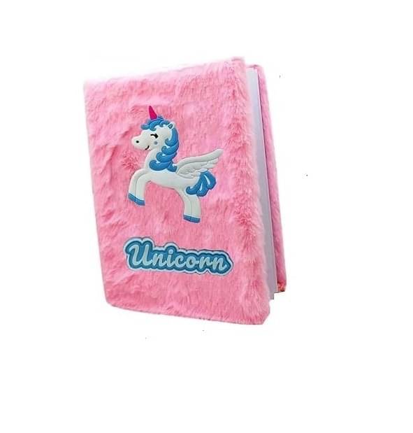     			ECLET A6 Unicorn Fur Diary - 3D Foam Unicorn-Light Pink poksi Soft Fur Diary for Girls | Cute Plush Unicorn Notebook for Girls’ Kids | Fancy Design Unicorn Stylish Diary for Girls(pack of 1pc)