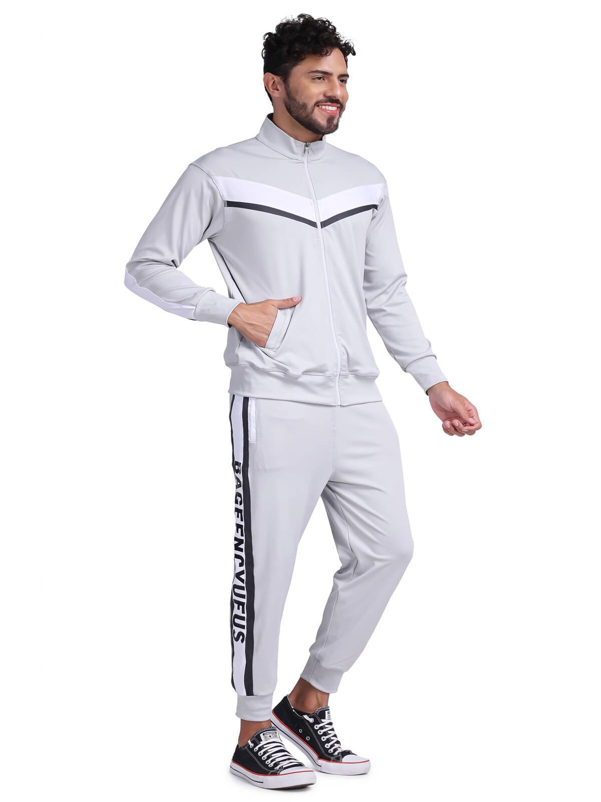 FLIRTY SOUL Grey Polyester Regular Fit Men's Tracksuit ( Pack of 1 )     			FLIRTY SOUL Grey Polyester Regular Fit Men's Tracksuit ( Pack of 1 )