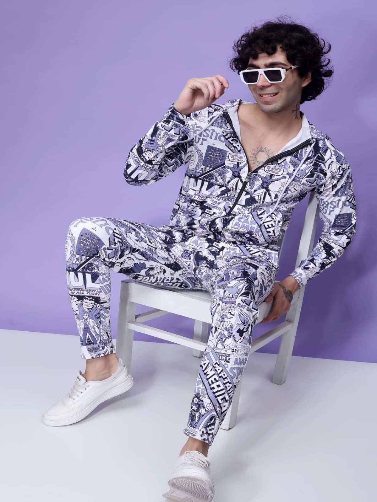    			FLIRTY SOUL MULTICOLOR Polyester Regular Fit Men's Tracksuit ( Pack of 1 )