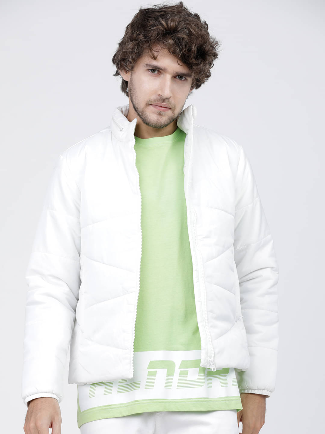 Highlander Polyester Blend Men's Puffer Jacket - White ( Pack of 1 ) Highlander Polyester Blend Men's Puffer Jacket - White ( Pack of 1 )