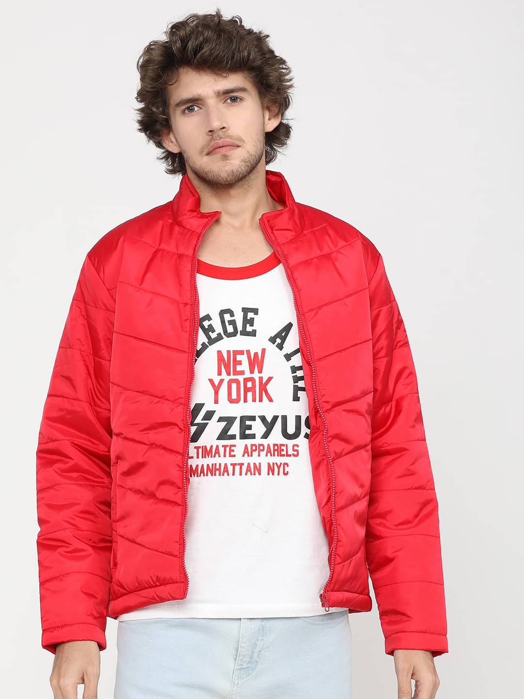     			Highlander Polyester Blend Men's Casual Jacket - Red ( Pack of 1 )