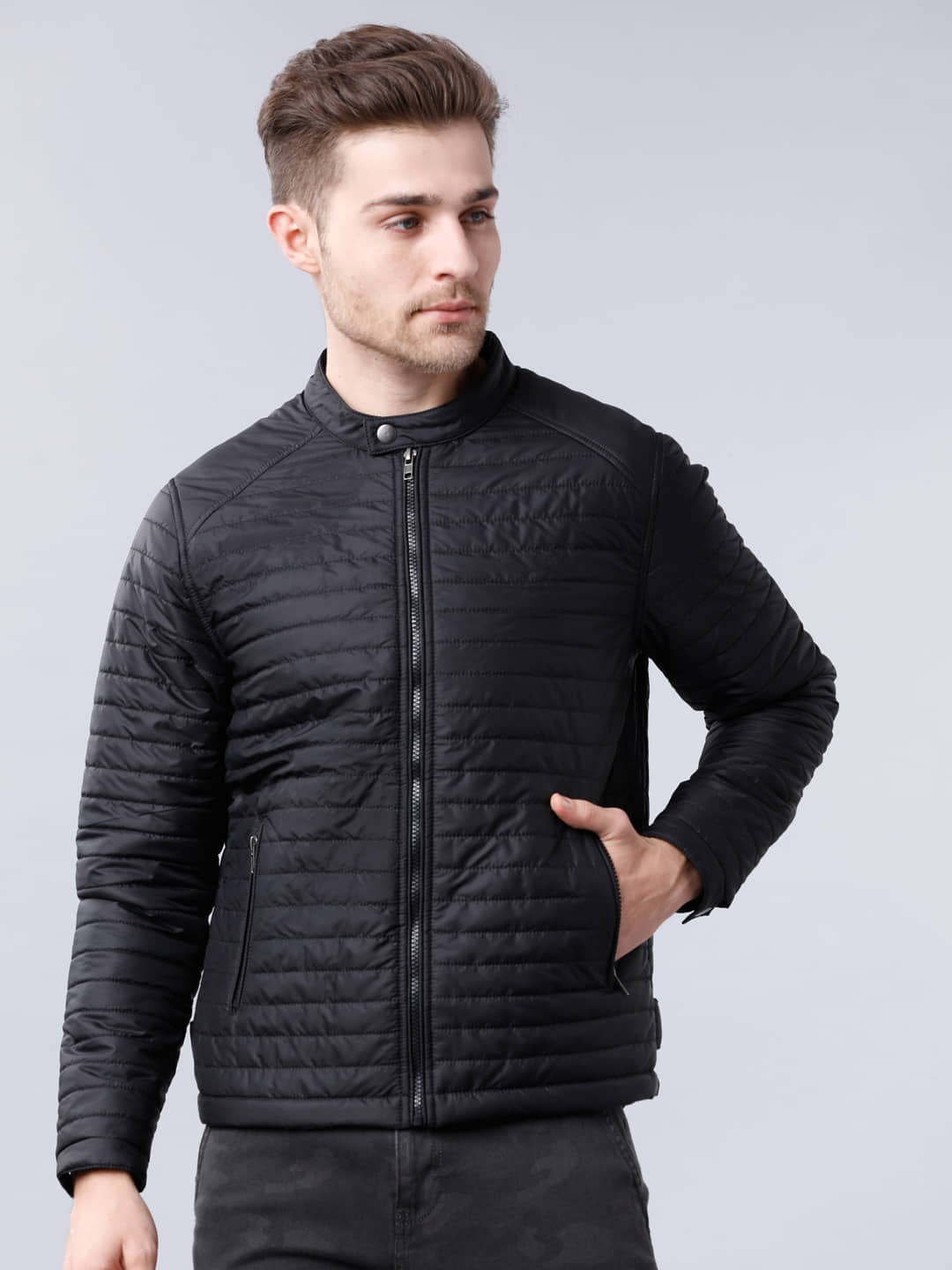 Highlander Polyester Men's Casual Jacket - Black ( Pack of 1 ) - Jackets & Coats | Buy online on ZillyBuy