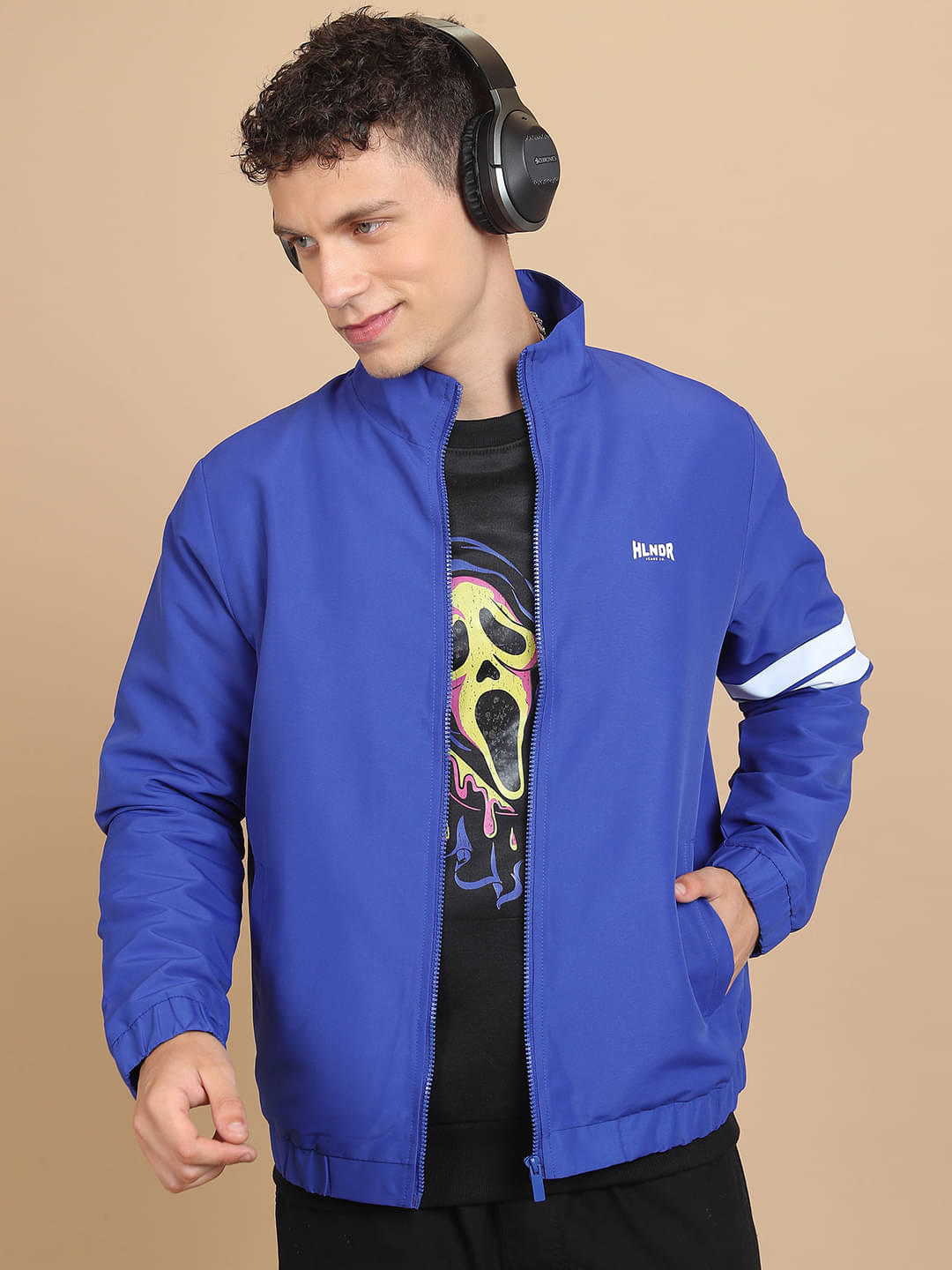 Highlander Polyester Men's Casual Jacket - Blue ( Pack of 1 ) Highlander Polyester Men's Casual Jacket - Blue ( Pack of 1 )