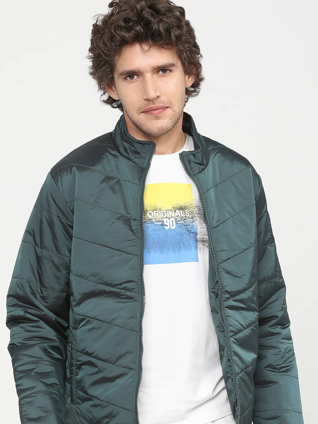     			Highlander Polyester Men's Puffer Jacket - Green ( Pack of 1 )