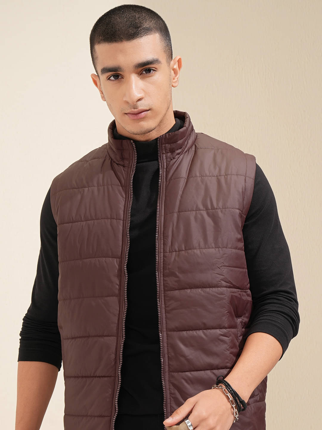     			Highlander Polyester Men's Puffer Jacket - Brown ( Pack of 1 )