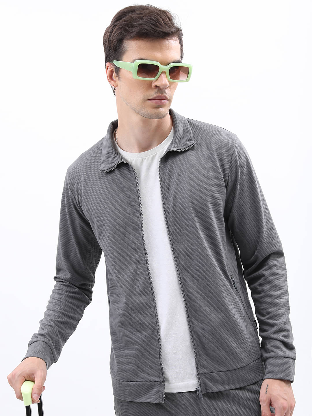     			Highlander Polyester Men's Tailored Jacket - Grey ( Pack of 1 )